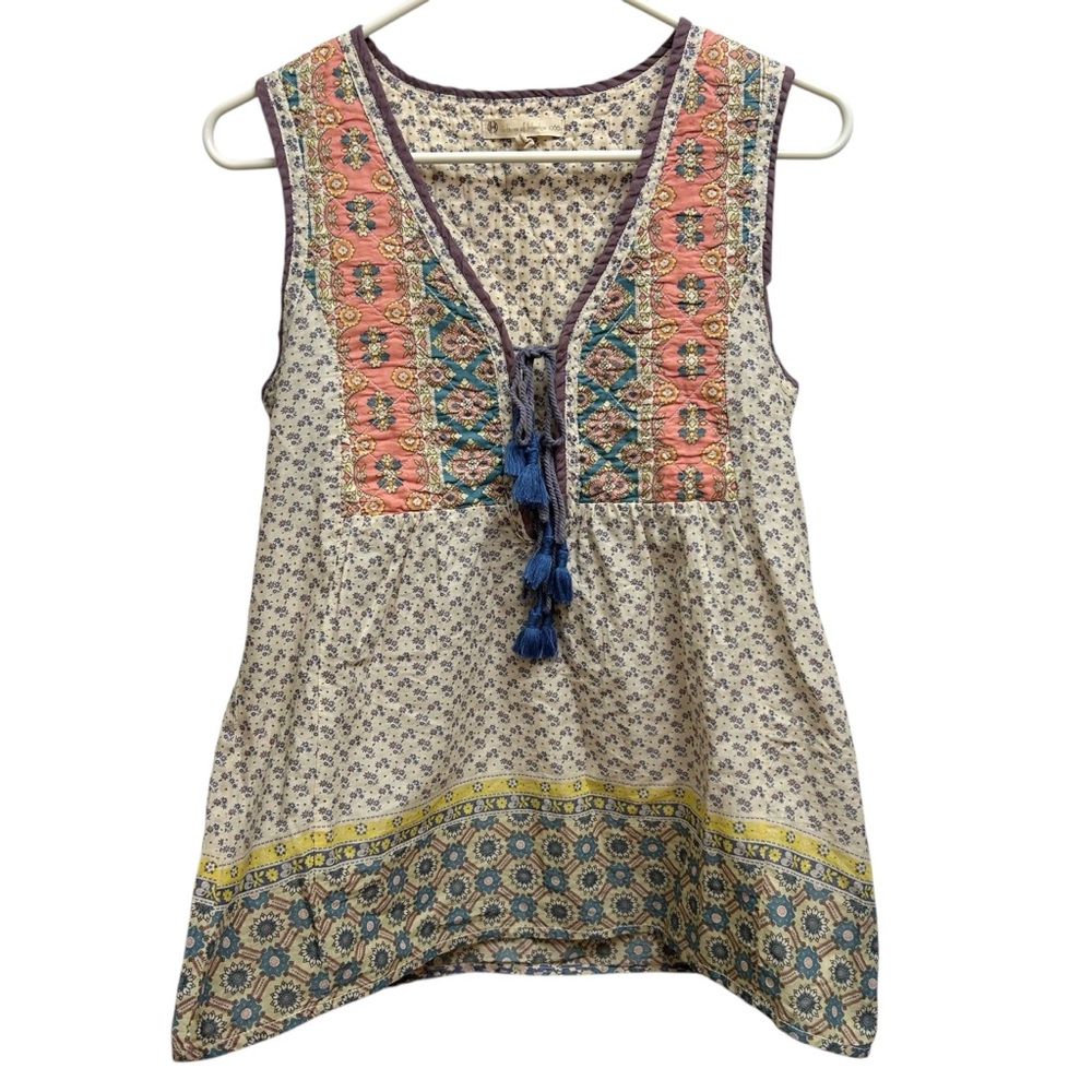 House of Harlow 1960 Quilted Boho Sleeveless Top